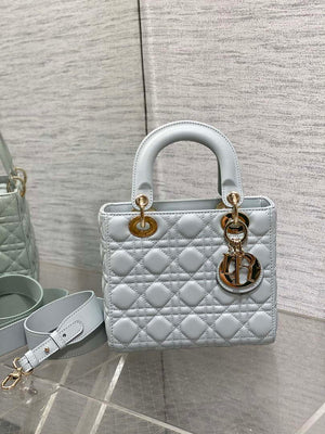 Dior M0538 Small Lady My ABCDior Bag Lake blue Cannage Lambskin - Default Title - View 2