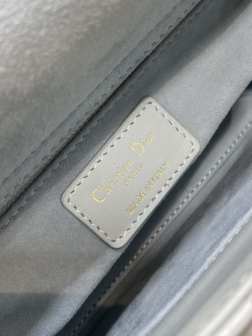 Dior M0538 Small Lady My ABCDior Bag Lake blue Cannage Lambskin - Default Title - View 9