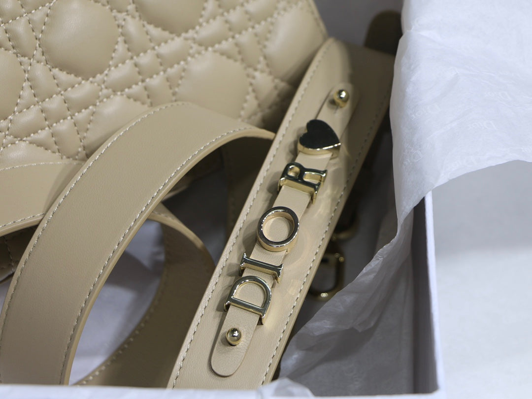 Dior Small Lady My ABCDior Bag Lambskin M0538 Apricot