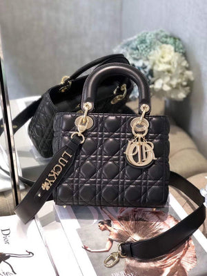 Dior Small Lady My ABCDior Bag Lambskin M0538 Black - Default Title - View 1