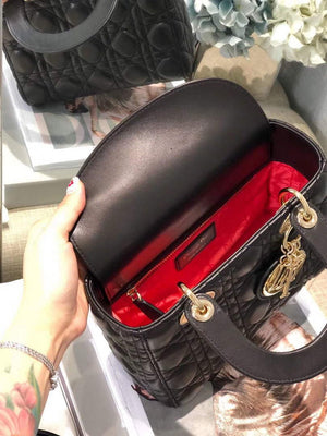 Dior Small Lady My ABCDior Bag Lambskin M0538 Black - Default Title - View 8