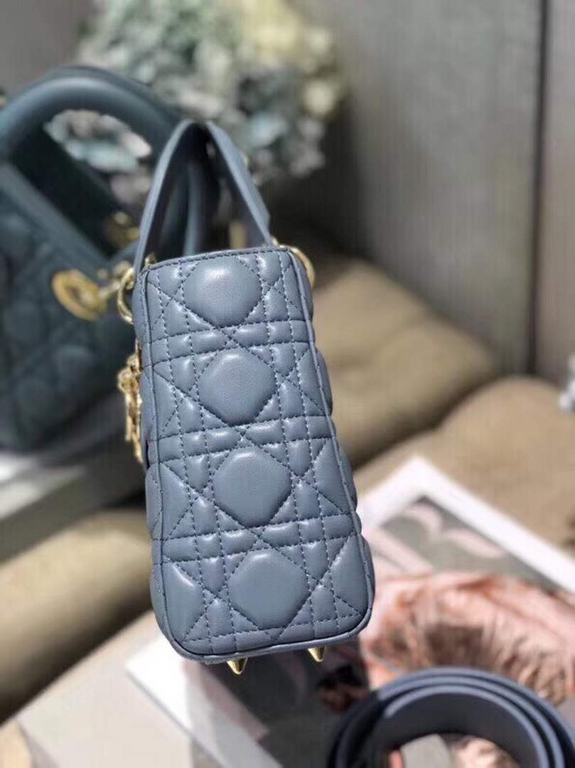 Dior Small Lady My ABCDior Bag Lambskin M0538 Blue