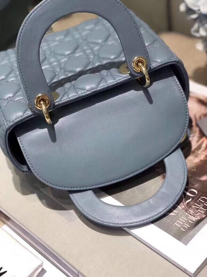 Dior Small Lady My ABCDior Bag Lambskin M0538 Blue