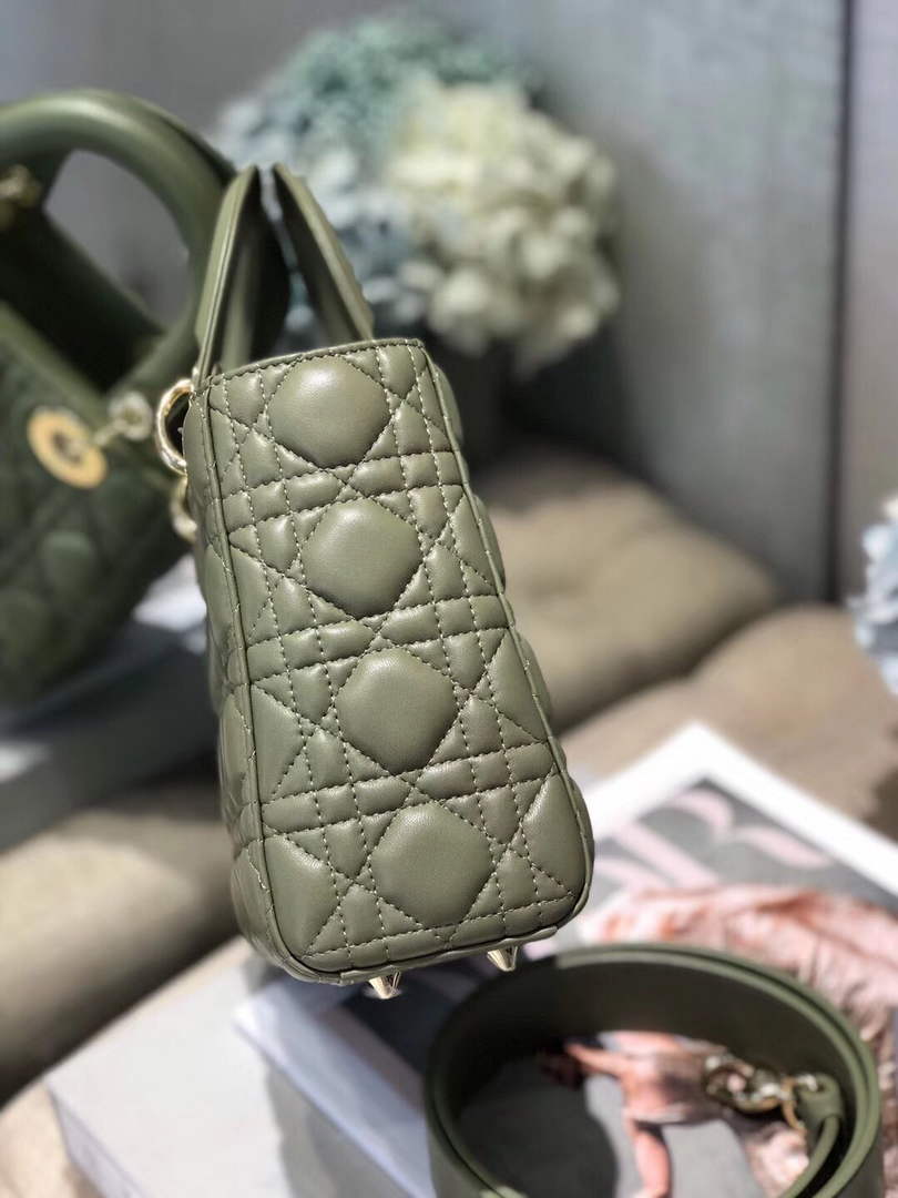Dior Small Lady My ABCDior Bag Lambskin M0538 Green