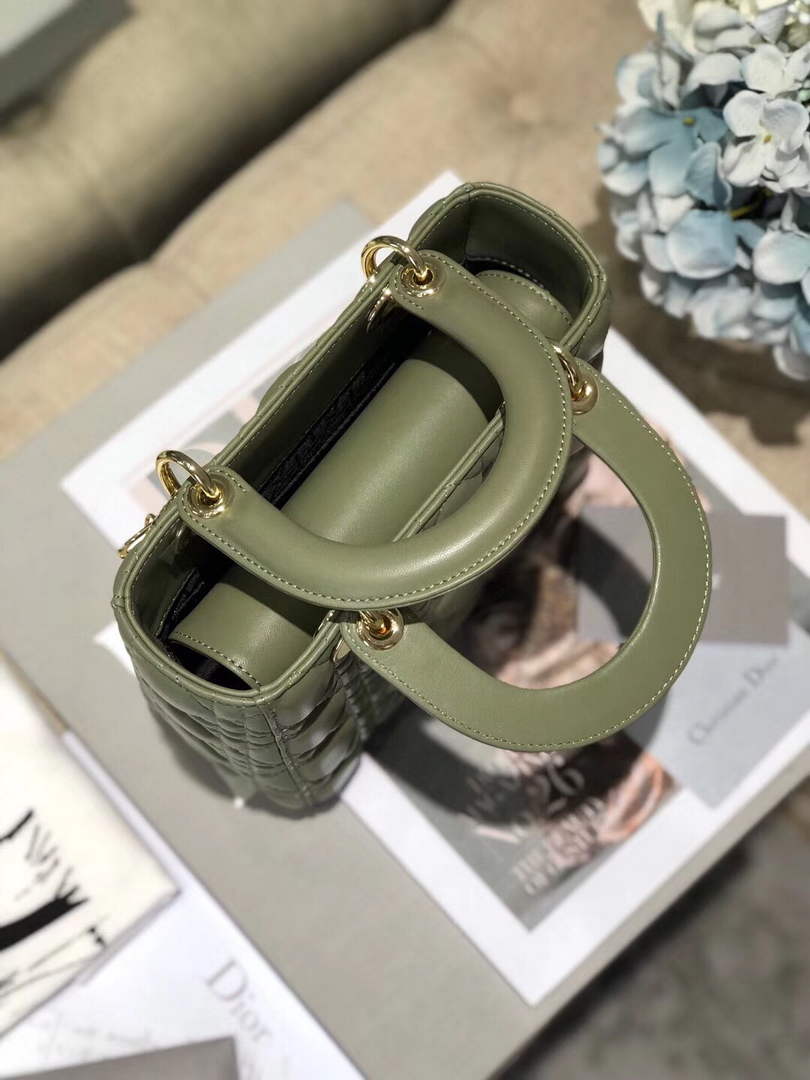 Dior Small Lady My ABCDior Bag Lambskin M0538 Green