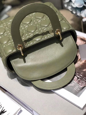 Dior Small Lady My ABCDior Bag Lambskin M0538 Green - Default Title - View 7