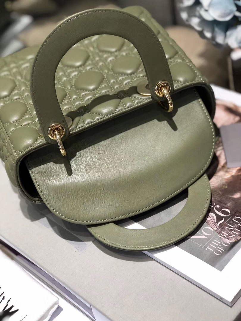 Dior Small Lady My ABCDior Bag Lambskin M0538 Green