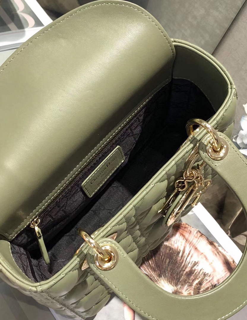 Dior Small Lady My ABCDior Bag Lambskin M0538 Green
