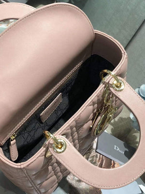 Dior Small Lady My ABCDior Bag Lambskin M0538 Light Pink - Default Title - View 8