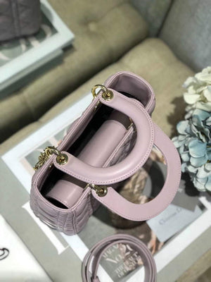 Dior Small Lady My ABCDior Bag Lambskin M0538 Light Purple - Default Title - View 5