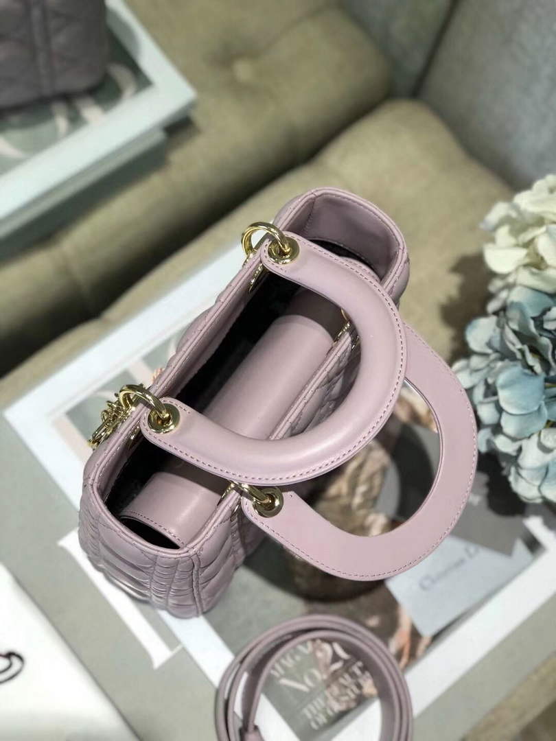 Dior Small Lady My ABCDior Bag Lambskin M0538 Light Purple