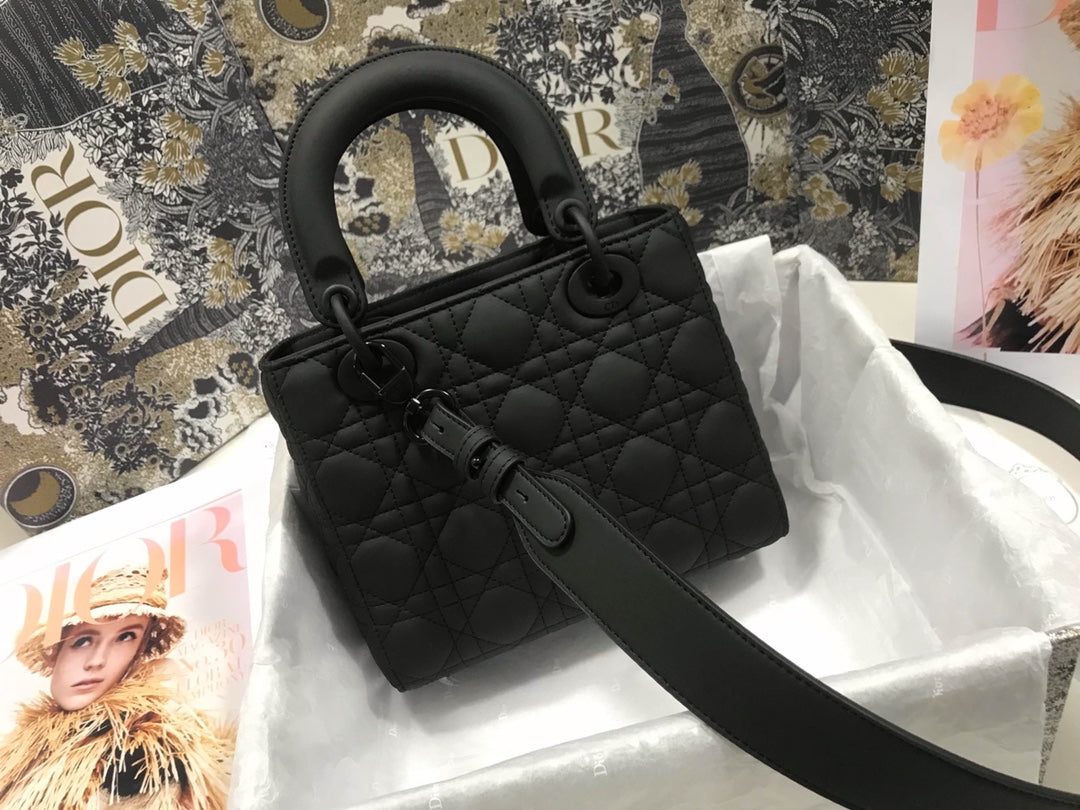 Dior Small Lady My ABCDior Bag Lambskin M0538 logo black