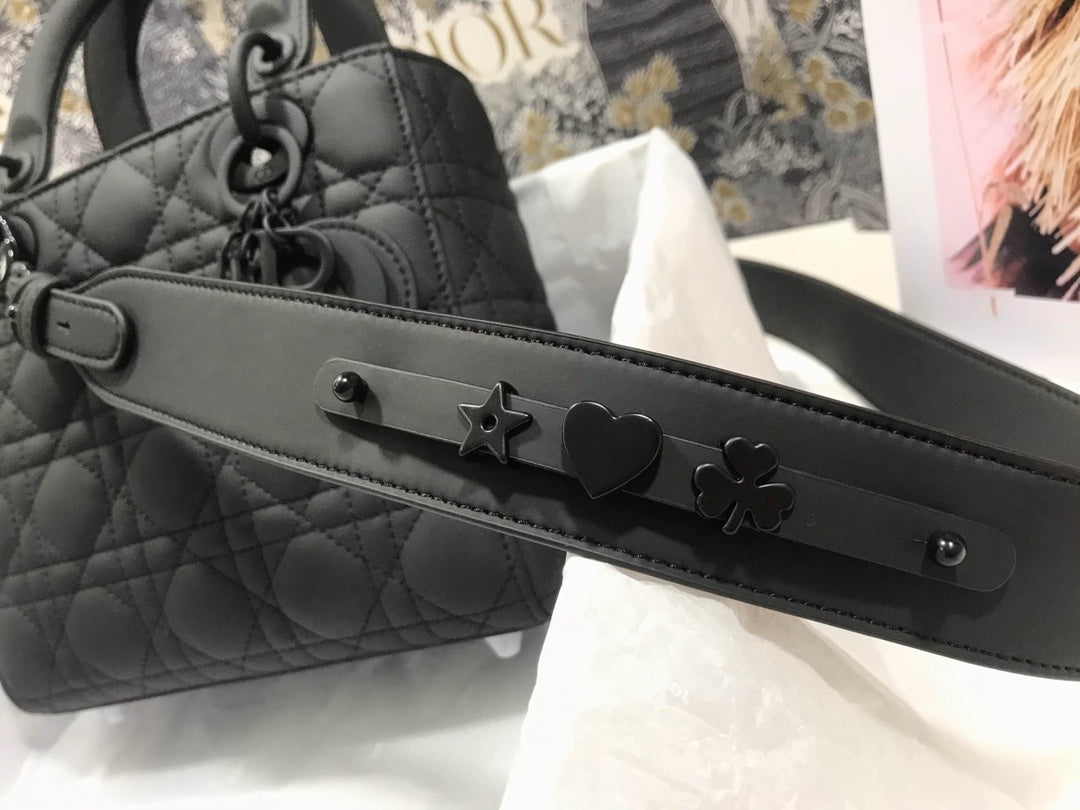 Dior Small Lady My ABCDior Bag Lambskin M0538 logo black - Default Title - View 6