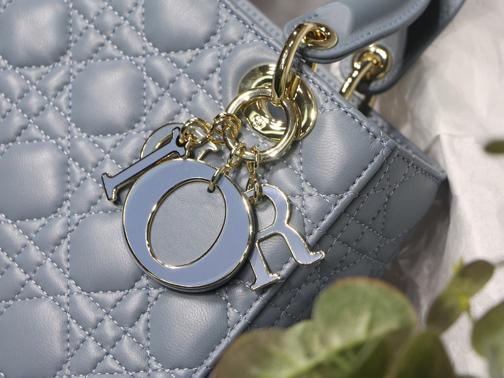 Dior Small Lady My ABCDior Bag Lambskin M0538 logo blue