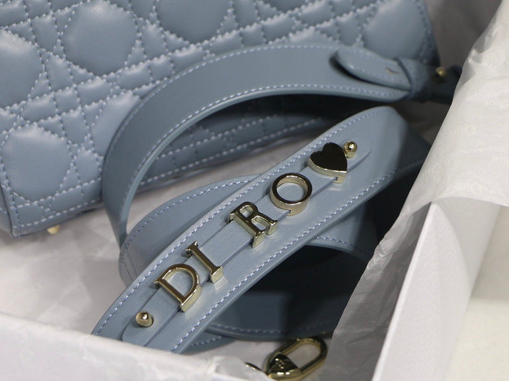 Dior Small Lady My ABCDior Bag Lambskin M0538 logo blue