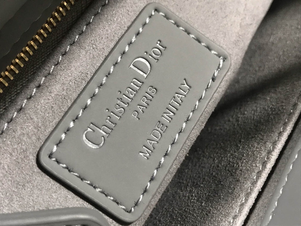 Dior Small Lady My ABCDior Bag Lambskin M0538 logo gray