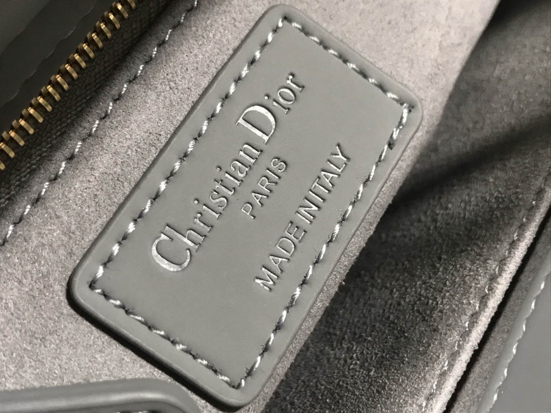 Dior Small Lady My ABCDior Bag Lambskin M0538 logo gray