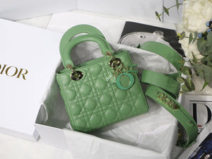 Dior Small Lady My ABCDior Bag Lambskin M0538 logo green - Default Title - View 1