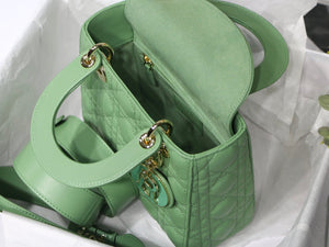 Dior Small Lady My ABCDior Bag Lambskin M0538 logo green - Default Title - View 9
