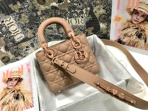 Dior Small Lady My ABCDior Bag Lambskin M0538 logo pink - Default Title - View 1