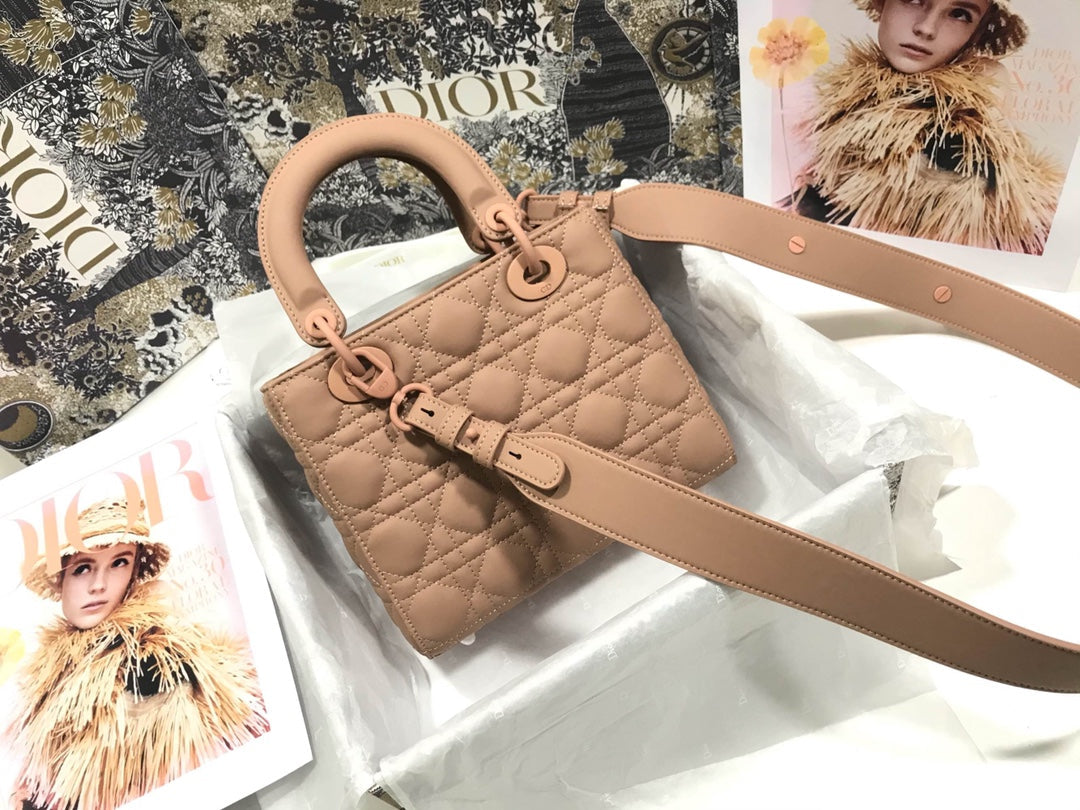Dior Small Lady My ABCDior Bag Lambskin M0538 logo pink - Default Title - View 2