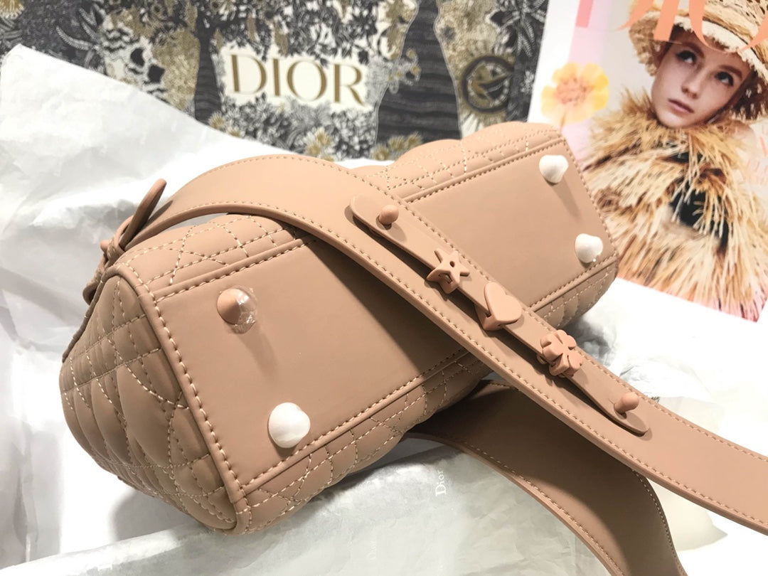 Dior Small Lady My ABCDior Bag Lambskin M0538 logo pink