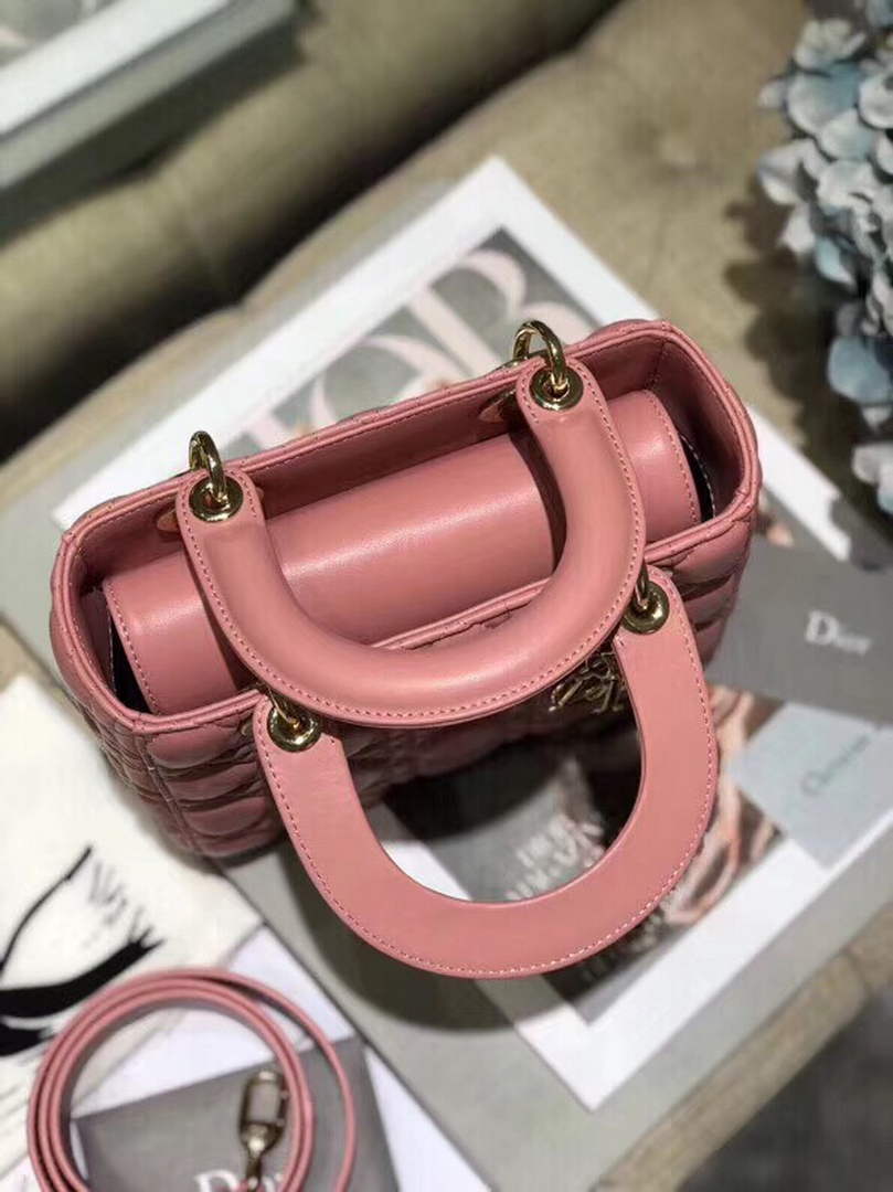 Dior Small Lady My ABCDior Bag Lambskin M0538 Pink