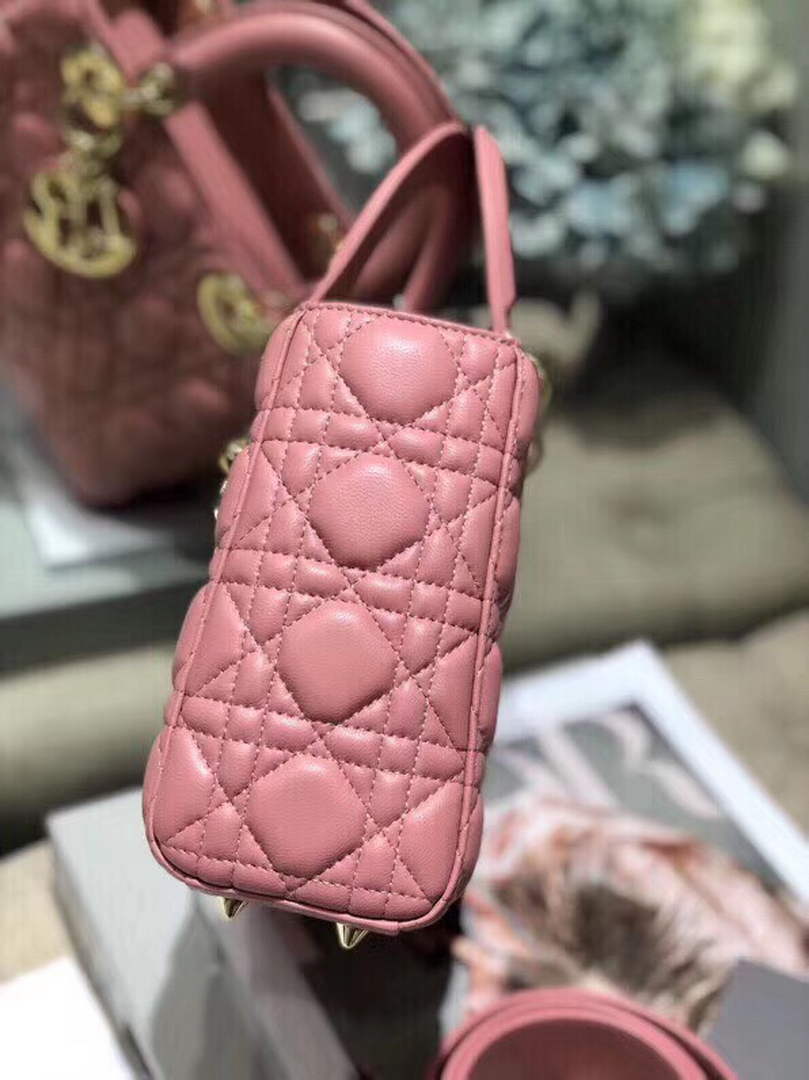 Dior Small Lady My ABCDior Bag Lambskin M0538 Pink - Default Title - View 4