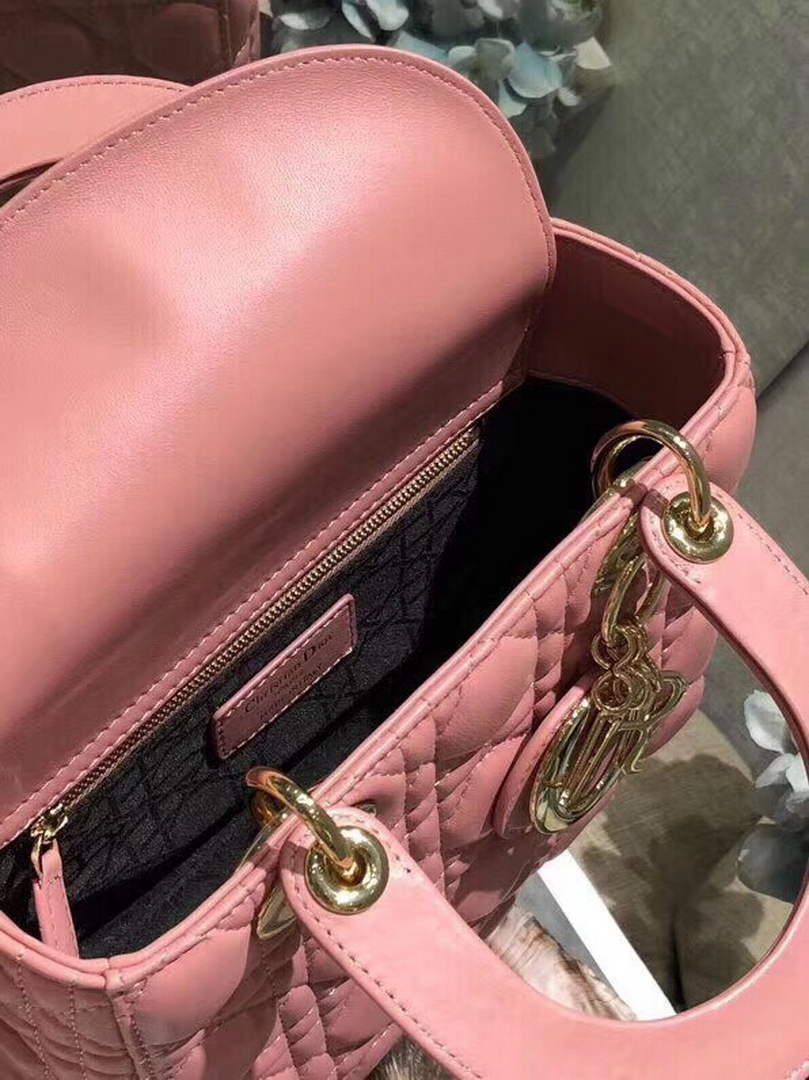 Dior Small Lady My ABCDior Bag Lambskin M0538 Pink