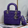 Dior M0538 Small Lady My ABCDior Bag Lambskin Purple - Default Title - View 1