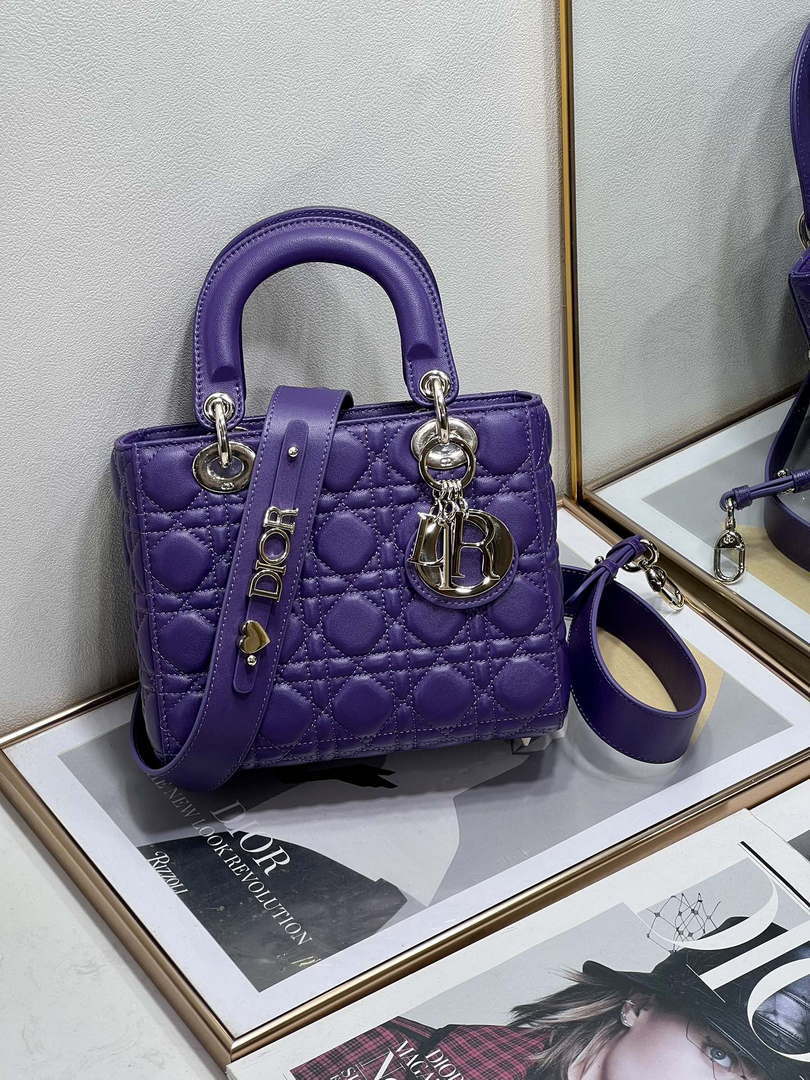 Dior M0538 Small Lady My ABCDior Bag Lambskin Purple - Default Title - View 2