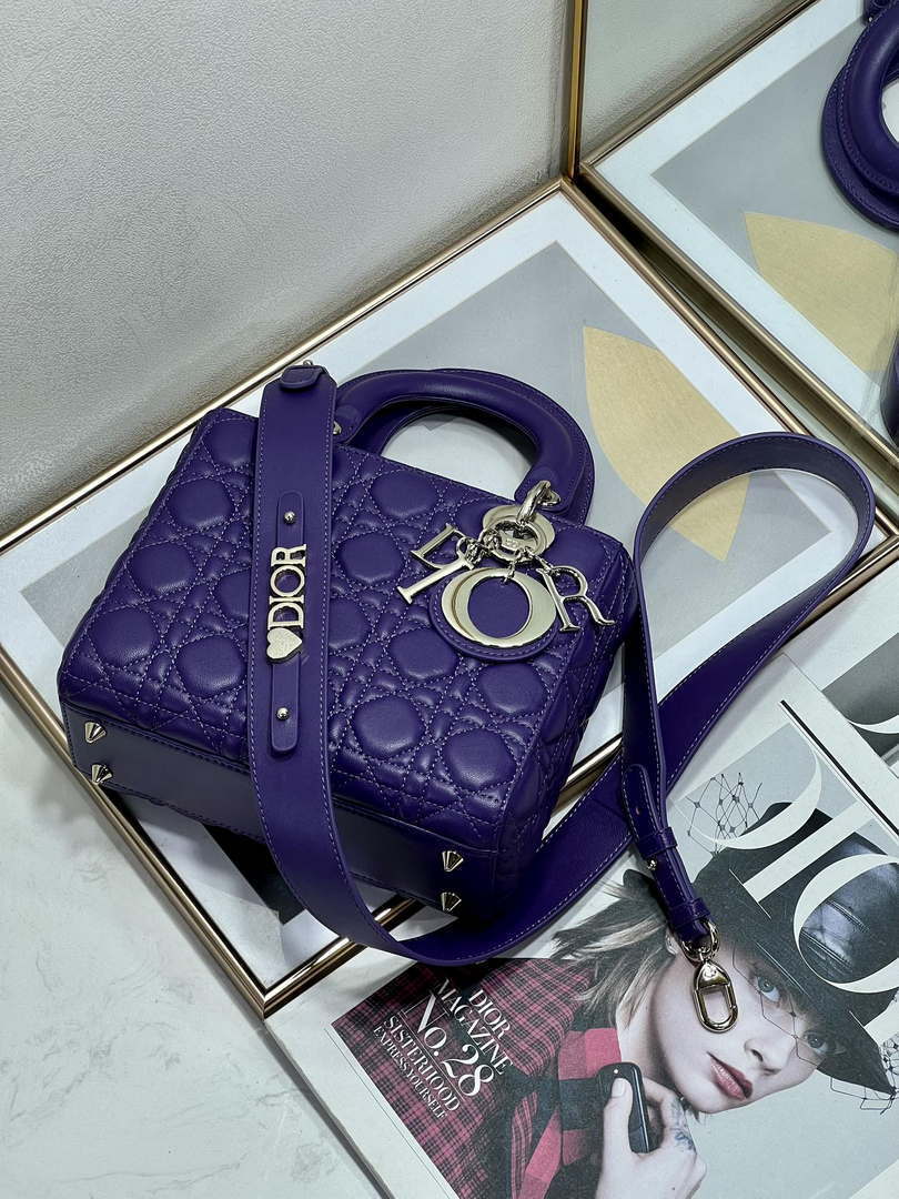 Dior M0538 Small Lady My ABCDior Bag Lambskin Purple