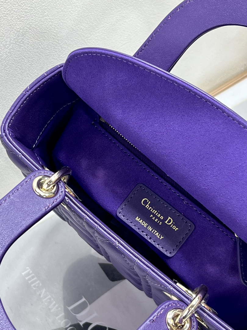 Dior M0538 Small Lady My ABCDior Bag Lambskin Purple - Default Title - View 9
