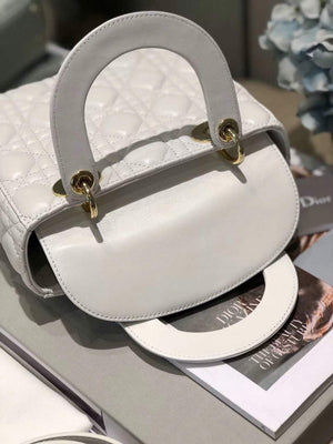 Dior Small Lady My ABCDior Bag Lambskin M0538 White - Default Title - View 8