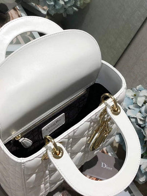 Dior Small Lady My ABCDior Bag Lambskin M0538 White - Default Title - View 9