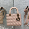 Dior M0538 Small Lady My ABCDior Bag Light pink Cannage Lambskin - Default Title - View 1