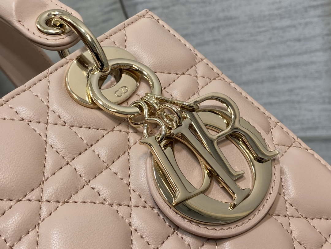 Dior M0538 Small Lady My ABCDior Bag Light pink Cannage Lambskin - Default Title - View 3