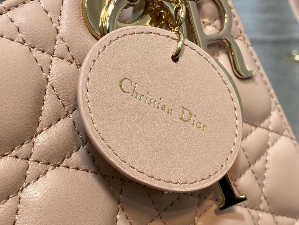 Dior M0538 Small Lady My ABCDior Bag Light pink Cannage Lambskin