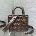 Dior M0538 Small Lady My ABCDior Bag Metallic Copper-Tone Cannage Calfskin - Default Title - View 1