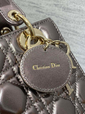 Dior M0538 Small Lady My ABCDior Bag Metallic Copper-Tone Cannage Calfskin - Default Title - View 4