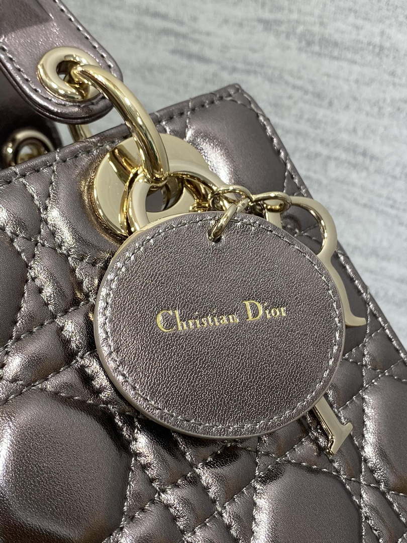 Dior M0538 Small Lady My ABCDior Bag Metallic Copper-Tone Cannage Calfskin