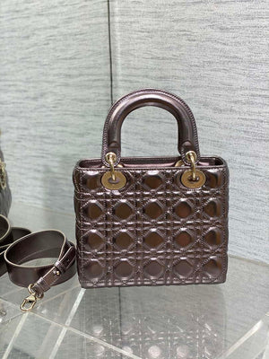 Dior M0538 Small Lady My ABCDior Bag Metallic Copper-Tone Cannage Calfskin - Default Title - View 5