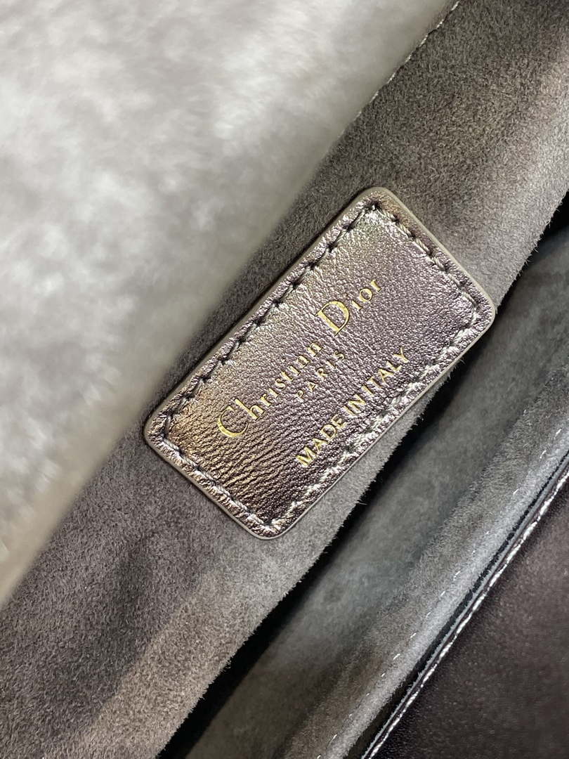 Dior M0538 Small Lady My ABCDior Bag Metallic Copper-Tone Cannage Calfskin
