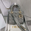 Dior M0538 Small Lady My ABCDior Bag Pearlescent gray Cannage Lambskin - Default Title - View 1