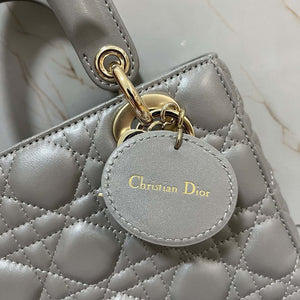 Dior M0538 Small Lady My ABCDior Bag Pearlescent gray Cannage Lambskin - Default Title - View 4