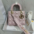 Dior M0538 Small Lady My ABCDior Bag Pearlescent Pink Cannage Lambskin - Default Title - View 1