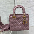 Dior M0538 Small Lady My ABCDior Bag Peony pink Cannage Lambskin - Default Title - View 1