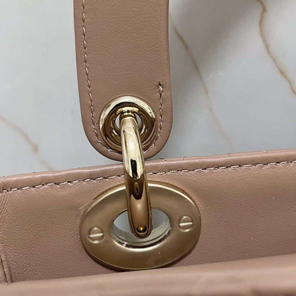 Dior M0538 Small Lady My ABCDior Bag Warm Taupe Cannage Lambskin