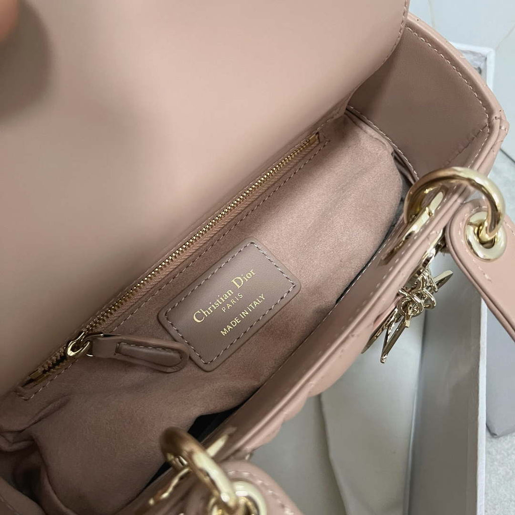 Dior M0538 Small Lady My ABCDior Bag Warm Taupe Cannage Lambskin