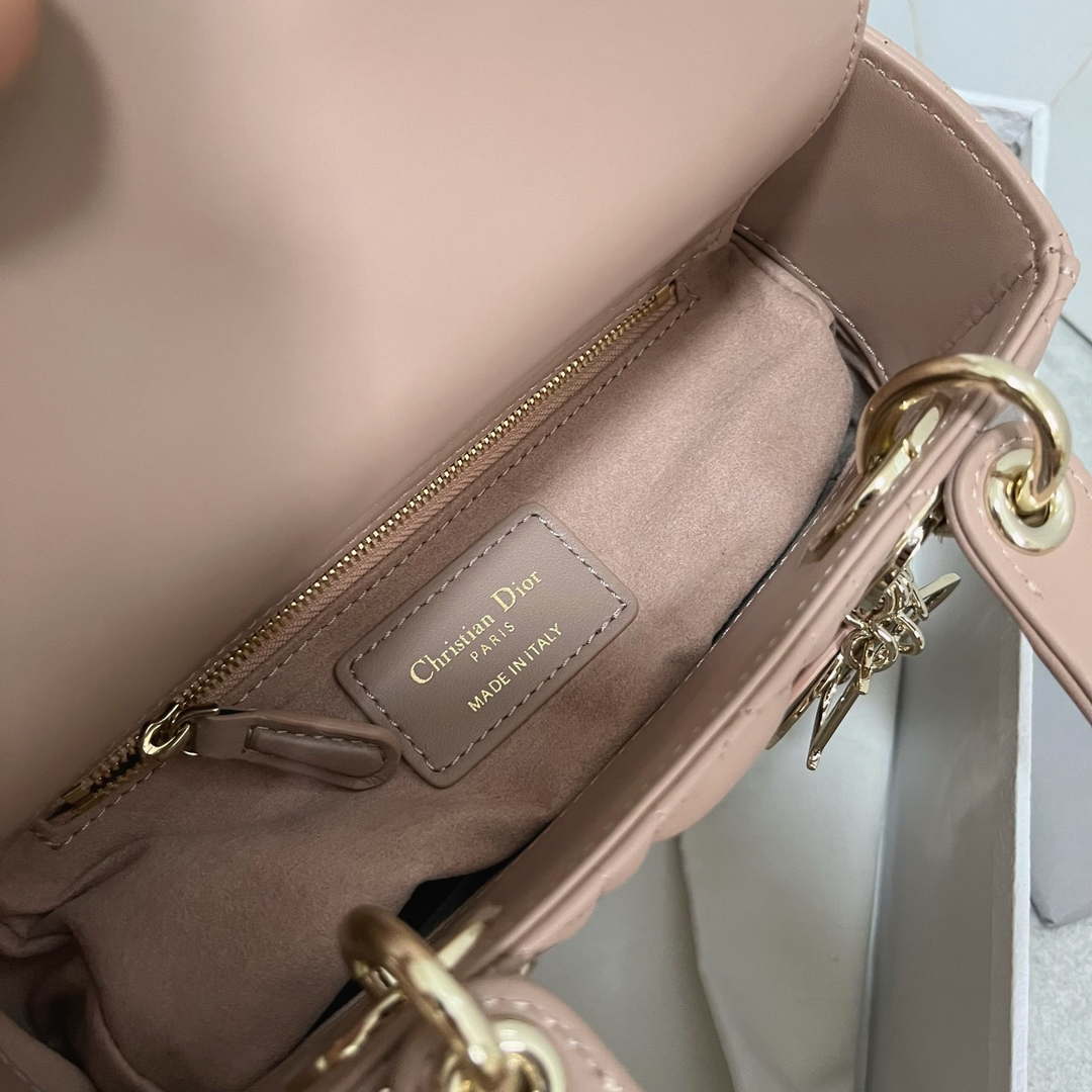 Dior M0538 Small Lady My ABCDior Bag Warm Taupe Cannage Lambskin - Default Title - View 8